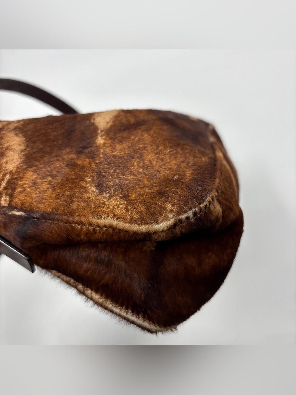 Vintage Fendi Baguette bag Brown Pony hair Y2K - Picture 14 of 16